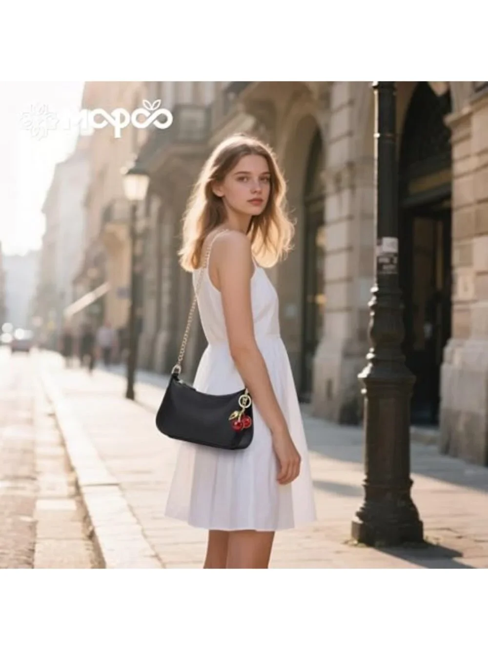Chic Black Hobo Shoulder Bag for Women - Retro Clutch with Removable Straps